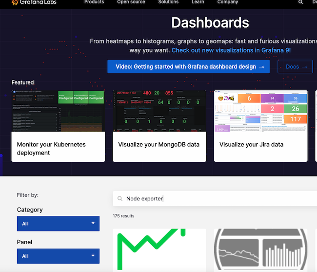 Search the Grafana Library